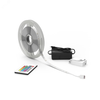 Лента светодиодная LED (комплект лента и драйвер) 5050/30-SMD 6 Вт/м 390 Лм/м RGB IP20 12 В DC 10 мм (катушка 5 м) Basic