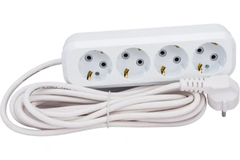 4х5м | 13А / 2990W / IP20 / Без выключателя / С заземлением / ПВС 3х1 | - Удлинитель бытовой UNIVersal