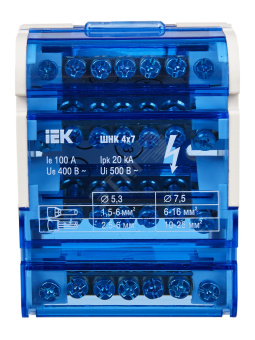 Шина на DIN-рейку в корпусе (кросс-модуль) 3L+PEN 4х7