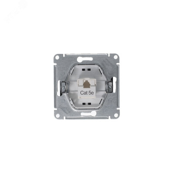 GLOSSA Розетка компьютерная RJ45 категория 5E антрацит в рамку