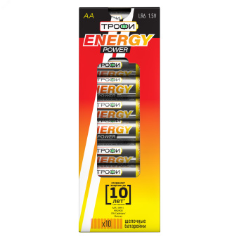 Батарейка Трофи LR6-10 box ENERGY POWER Alkaline (10/300/18900)