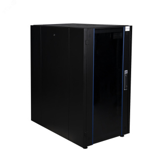 Шкаф нап. 19', 26U 600х1000, перед. дв. стек, задн. стен., мет, чер. DATAREX