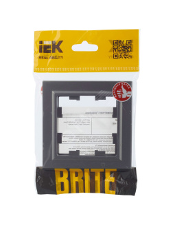 BRITE Рамка 1 пост РУ-1-БрС сталь