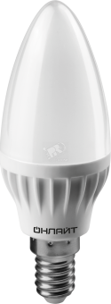 Лампа светодиодная LED 8вт E14 белый матовая свеча