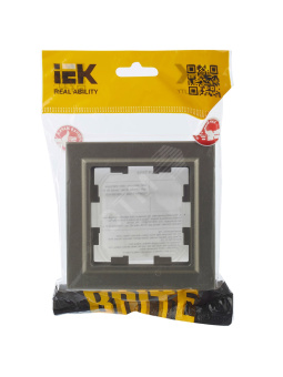 BRITE Рамка 1 пост IP44 РУ-1-БрШ-44 шампань