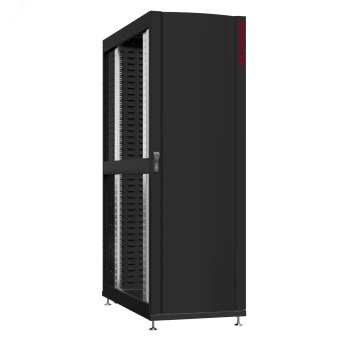 Шкаф серверный 42U 600х1070 передняя дверь: одностворчатая глухой металл IP51. задняя дверь: протект IP41. боковые панели: без. цвет: черный RAL9005 