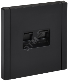FORTE&PIANO Розетка компьютерная двойная RJ45 кат.6 FP134 черный IEK