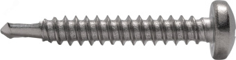 Саморез с полукруглой головкой с буром DIN 7504М  3,5x19 A2