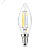 Лампа светодиодная филаментная LED 7 Вт 550 лм 2700К AC185-265В E14 свеча теплая шаговое диммирование выключателем Black Filament