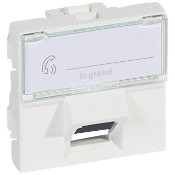 MOSAIC Розетка компьютерная RJ45 FTP категория 6 2 модуля 45град.