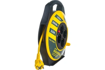 4х10м | 10А / 2200W / IP20 / Термозащита | - Удлинитель на катушке IEK