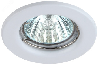 Светильник штампованный MR16,12V/220V, 50W белый ST1 WH