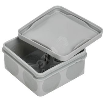 Коробка расп. КМ42435 о/п 80х80х40мм IP67 8 вв. серая