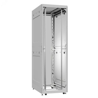 Шкаф серверный 52U 800х1200 передняя дверь: без. задняя дверь: одностворчатая перфорированная IP20. боковые панели: глухой металл. цвет: серый RAL7035 