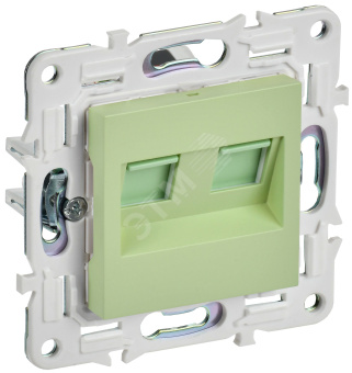 SKANDY Розетка компьютерная двойная RJ45 кат.5E SK-K03G мятный IEK