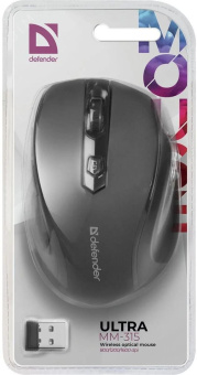 Мышь беспроводная Ultra мм-315 800-1600 dpi, 6 кнопок, черный