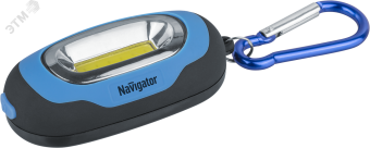 Фонарь-брелок светодиодный NPT-KC07-B-2CR2032 1COB LED(1Вт) 3 режима синий пластик