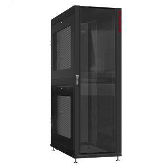 Шкаф серверный 24U 600х1200 передняя дверь: стекло IP41. задняя дверь: без. боковые панели: перфорированные. цвет: черный RAL9005 