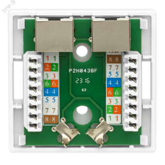 Компьютерная розетка 8P8C (RJ-45), FTP, Cat.5e, 2 порта