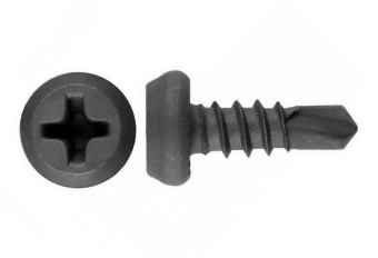 Саморез Клоп 3.5x11 металл-металл фосфатированный, шлиц Philips №2, сверло (10 шт/уп) Промрукав