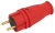 Вилка VX10-R-IP44 каучуковая c заземлением 16А IP44 прямая красная Вилка VX10-R-IP44 каучуковая c заземлением 16А IP44 прямая красная