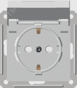 W59 Розетка скрытая с заземлением с крышкой IP44 белая