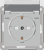 W59 Розетка скрытая с заземлением с крышкой IP44 белая