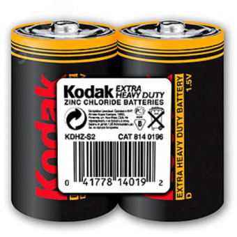 Батарейка Kodak R20-2S SUPER HEAVY DUTY Zinc [KDHZ 2S] (24/144/5616)
