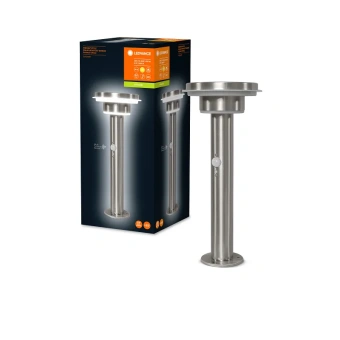 6W/3000K SOLAR+SENSOR h=400mm IP44 400Lm (ENDURA LED STYLE 2CIRCLE) Steel - Уличный садово-парковый светильник на солнечной батарее LEDVANCE
