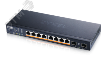 Коммутатор управляемый L3 8 портов. PoE++ 100 /1000 Мб/с. 2.5 Гб/с.  8хRJ45. 2хSFP+ 130 Вт