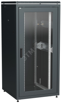 Шкаф сетевой 19' LINEA N 33U 800х800мм стеклянная передняя дверь задняя металлическая черный