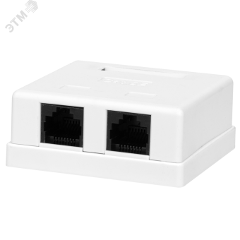 Компьютерная розетка 8P8C (RJ-45), UTP, Cat.5e, 2 порта