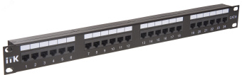 Патч-панель 1 юнит категория 6 UTP 24 порта (Dual)