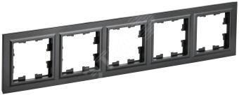BRITE Рамка 5 постов РУ-5-БрЧ черный