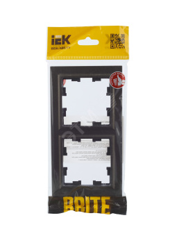 BRITE Рамка 2 поста РУ-2-БрТБ темная бронза