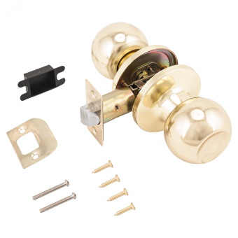 Ручка-защелка для межкомнатных дверей, СТАНДАРТ 607 PS GP золото (латунь)