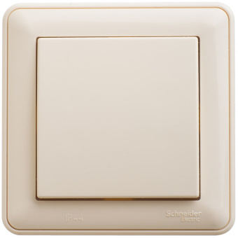 W59 AQUA Переключатель одноклавишный, 10АХ, IP44, в сборе, слоновая кость