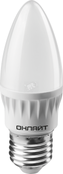 Лампа светодиодная LED 6вт E27 белый матовая свеча