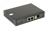 Удлинитель Ethernet на 2 порта до 3000м с функцией PoE. Автоопределение PoE устройств. Стандарт IEEE 802.3af/at.