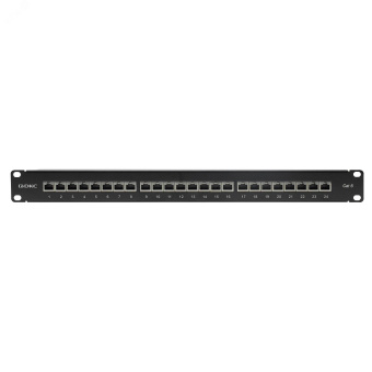 Патч-панель 19'.1U. CAT6. 24 порта RJ45. экранированная