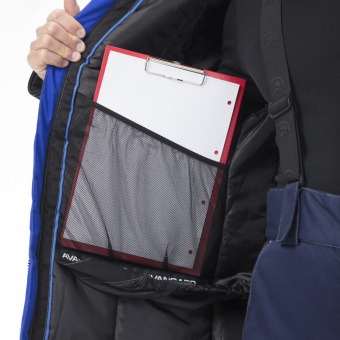 Костюм Виват утепленный (ткань смесовая, 240), куртка, брюки, синий-васильковый-черный, 88-92,170-176