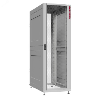 Шкаф серверный 24U 800х1200 передняя дверь: одностворчатая перфорированная IP20. задняя дверь: без. боковые панели: глухой металл. цвет: серый RAL7035 