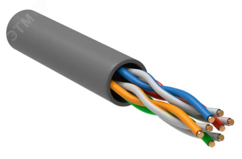 Витая пара U/UTP 5E 4х2х24AWG LSZH серый (305 )   РФ/Т