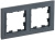 BRITE Рамка 2 поста РУ-2-БрГ графит