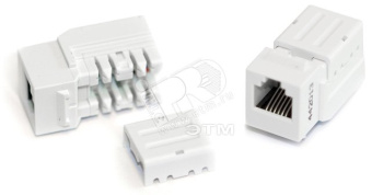 Вставка Keystone Jack RJ-12(6P6C) 110 IDC заделка с помощью NE-TOOL белая