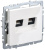 BRITE Розетка компьютерная двойная кат.5E RJ45 РК10-2-БрБ белый