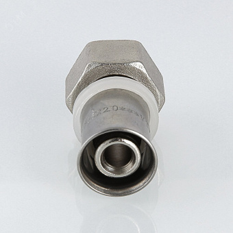 Соединитель пресс 16 (2.0) х 1/2' EK для металлопластиковой трубы с переходом на евроконус