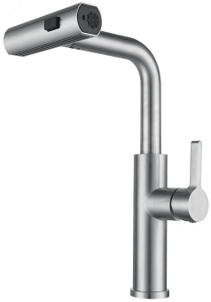 Смеситель для кухни ПСМ-300-96 STEEL AISI-304 с выдвижной лейкой тип См-МОЦБИвА