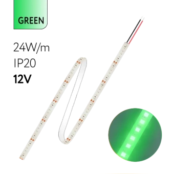 FL-Strip 2835 | 12V IP20 GREEN 24W/m 2500Lm/m | Катушка - 5 метров | - Светодиодная лента FOTON LIGHTING