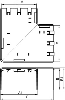 Угол плоский Г-образный 100x60 NPAN IN-Liner